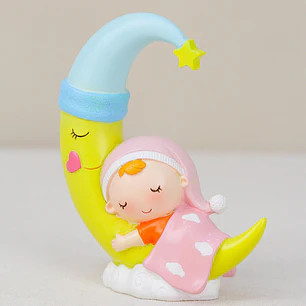 ADORNO DE BEBE CON LUNA C/U