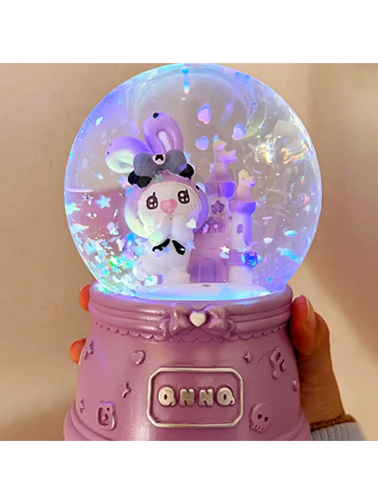 BOLA DE CRISTAL CONEJO 8CM C/U 2
