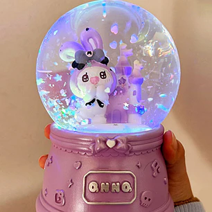BOLA DE CRISTAL CONEJO 8CM C/U