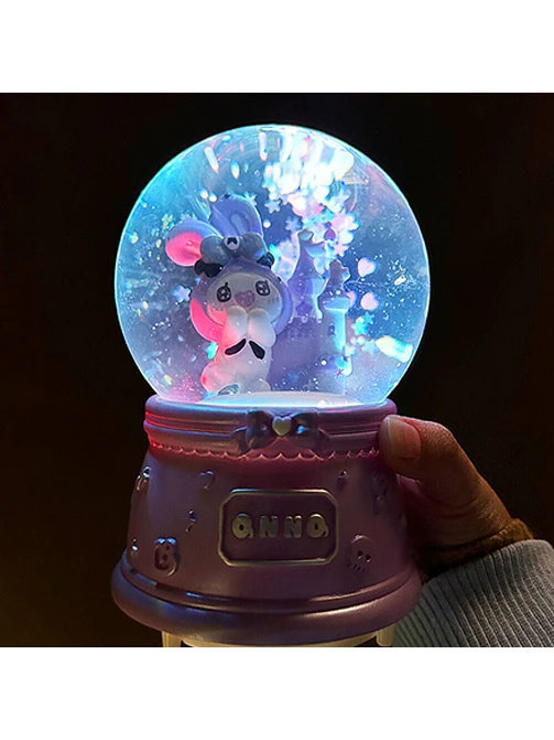 BOLA DE CRISTAL CONEJO 8CM C/U 3