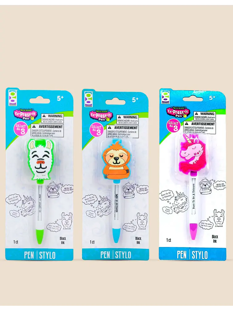 BOLIGRAFO RETRACTIL ANIMALES C/U 2