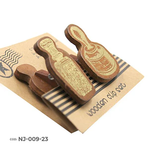 SET DE CLIPS X 2 WOODEN CLIP