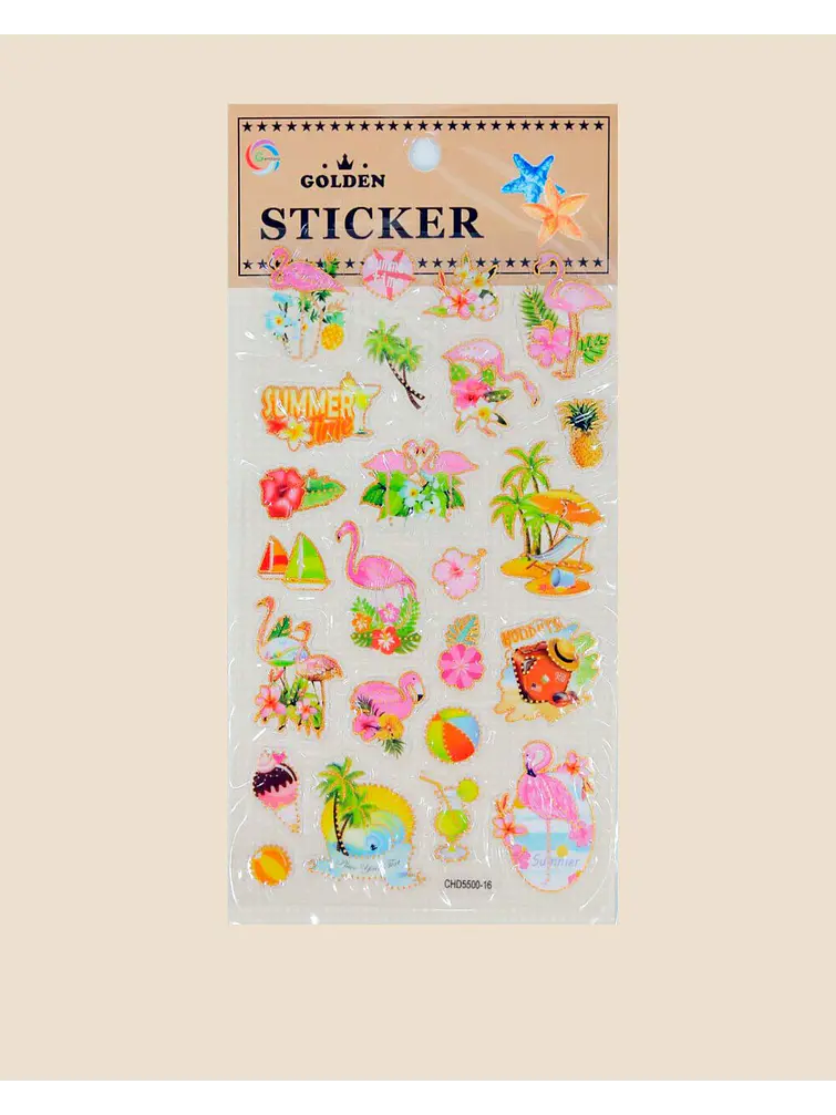STICKER FLAMENCO/UNICORNIO C/U 3