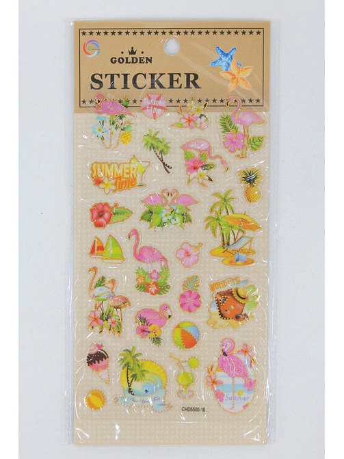 STICKER FLAMENCO/UNICORNIO C/U 4