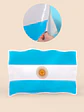 STICKER BANDERA ARGENTINA 24.7*33.5 C/U - Miniatura 2