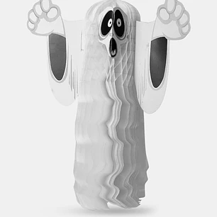 ADORNO DE PAPEL HALLOWEEN FANTASMA C/U            