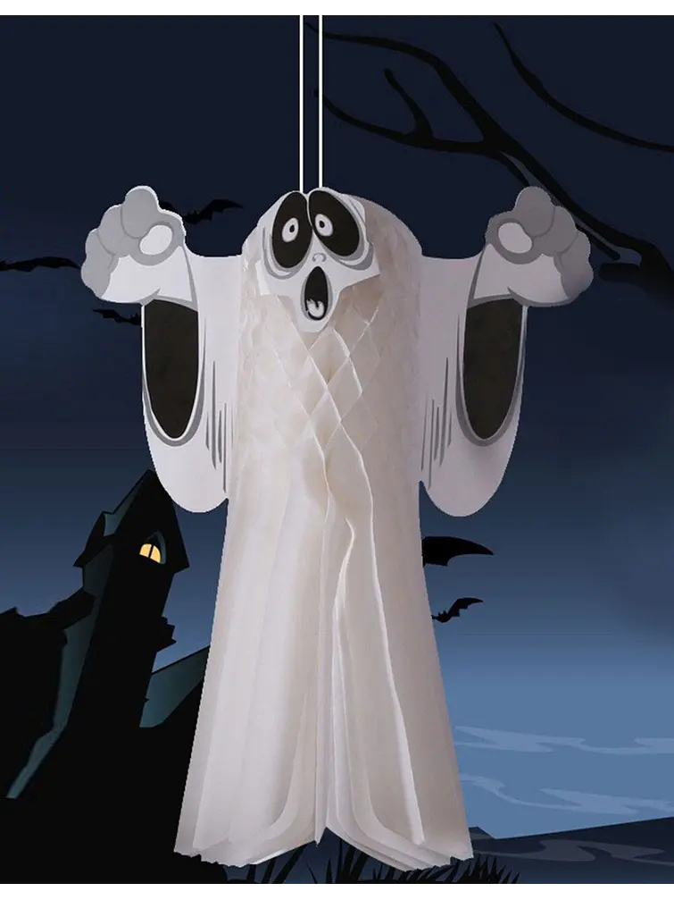 ADORNO DE PAPEL HALLOWEEN FANTASMA C/U             2
