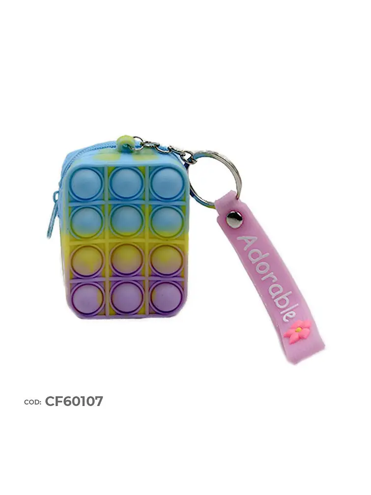 LLAVERO MONEDERO POP IT C/U 3