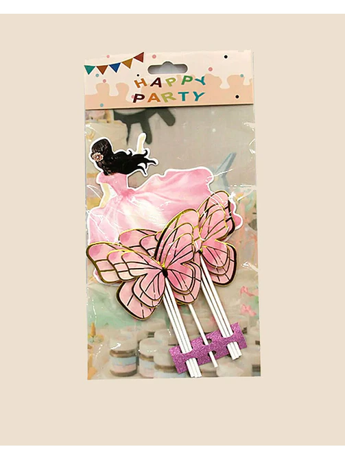 ADORNO PARA TORTA MARIPOSAS Y PRINCESA C/U 4