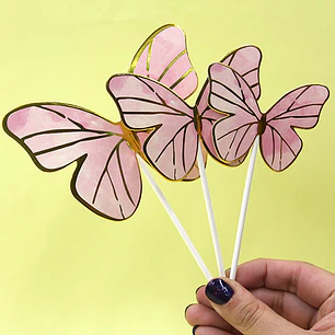 ADORNO PARA TORTA MARIPOSAS Y PRINCESA C/U