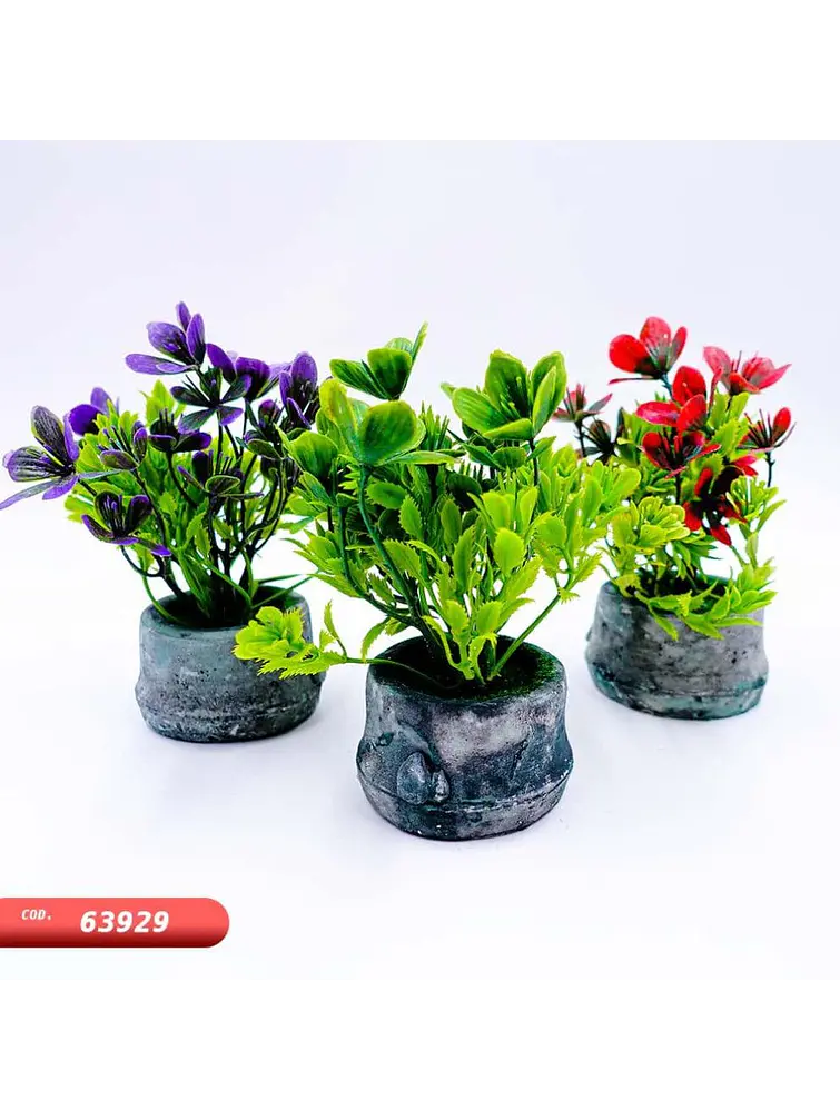 OFERTA - PLANTA ARTIFICIAL CON MACETA C/U 3