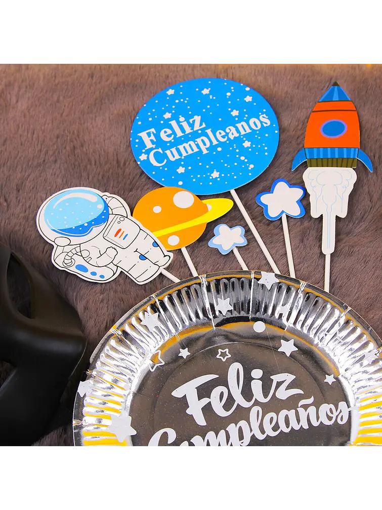 ADORNO PARA TORTA ESPACIAL C/U 2
