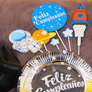 ADORNO PARA TORTA ESPACIAL C/U