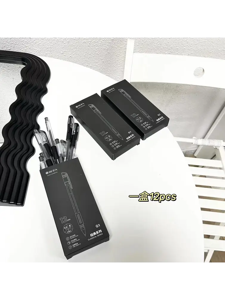 BOLIGRAFO NEGRO PCS*12 3