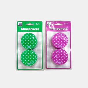 SACAPUNTAS 6CM CON LUNARES PCS*2