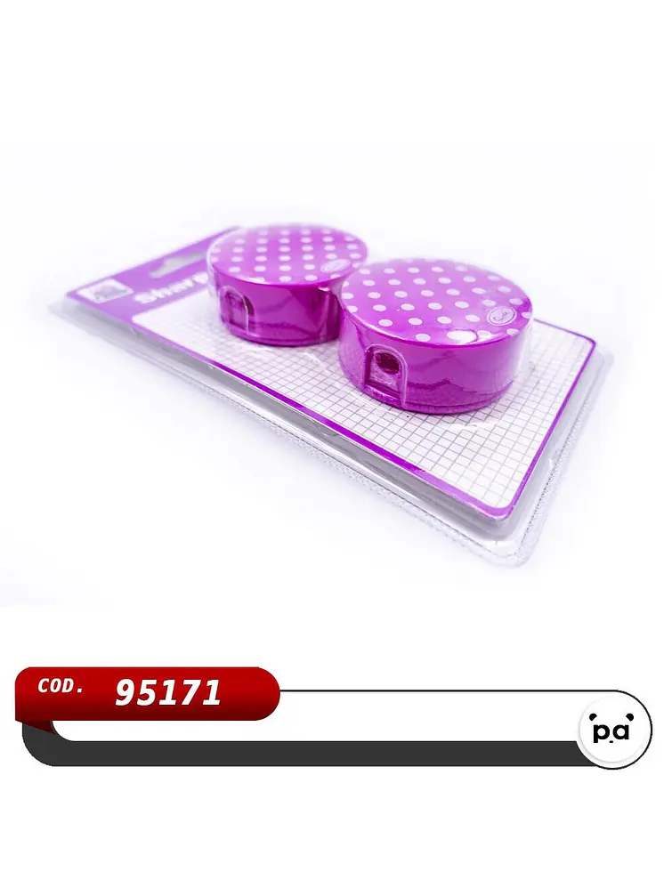 SACAPUNTAS 6CM CON LUNARES PCS*2 3