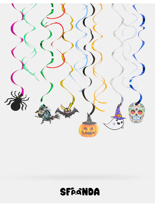 ADORNO DE PAPEL HALLOWEEN C/U                      1