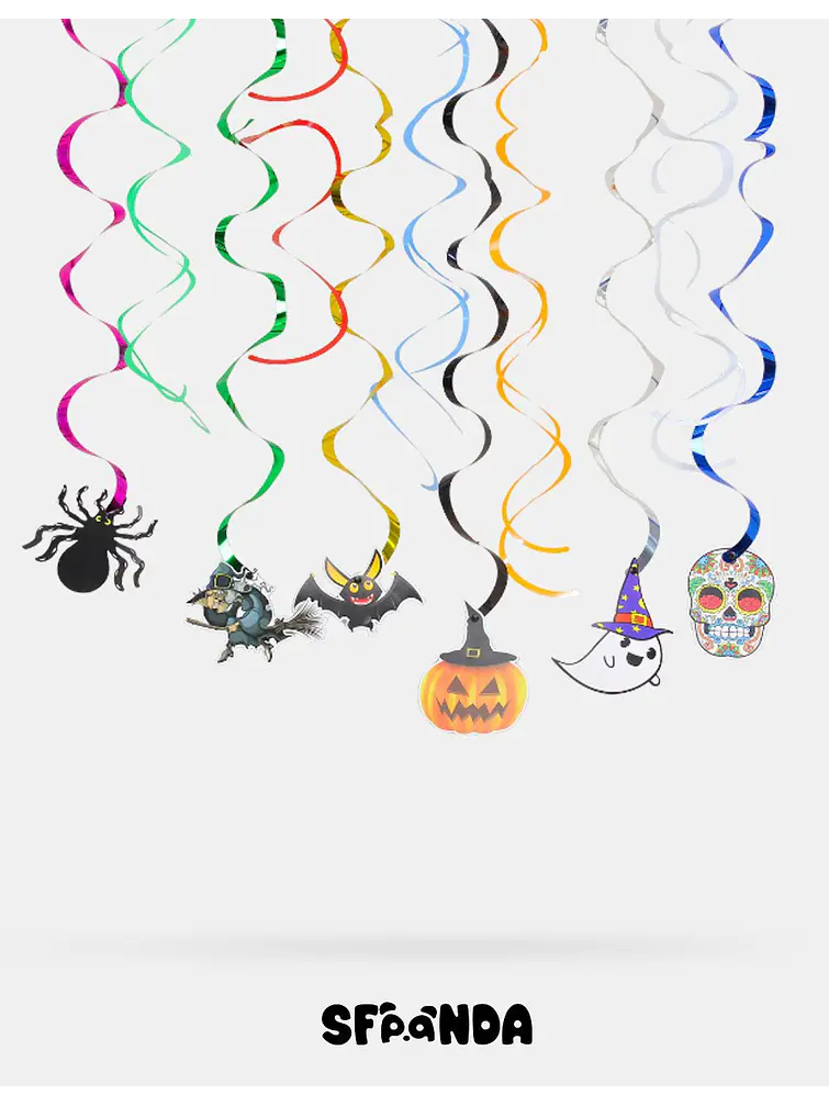 ADORNO DE PAPEL HALLOWEEN C/U                      1