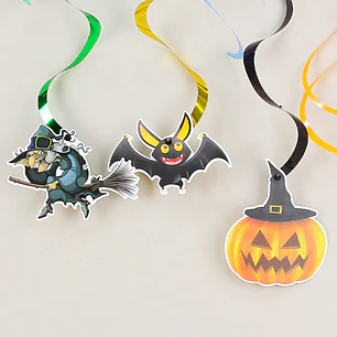 ADORNO DE PAPEL HALLOWEEN C/U                     