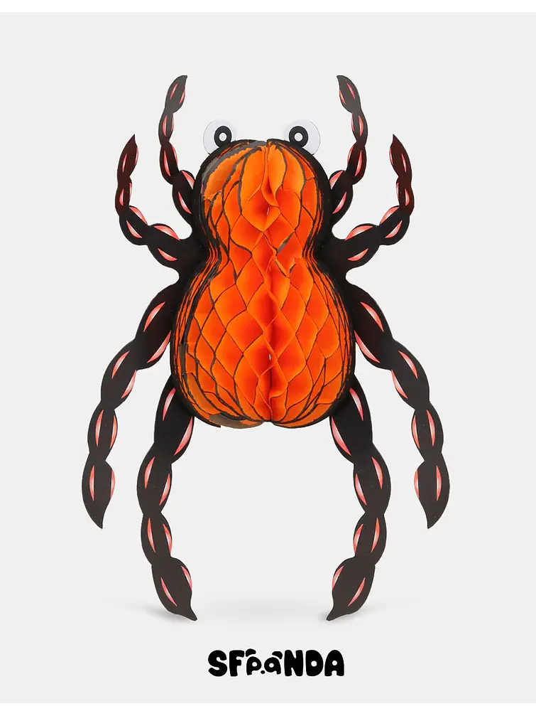ADORNO DE PAPEL HALLOWEEN ARAÑA C/U                1
