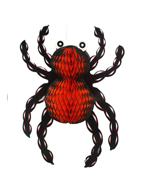 ADORNO DE PAPEL HALLOWEEN ARAÑA C/U                2