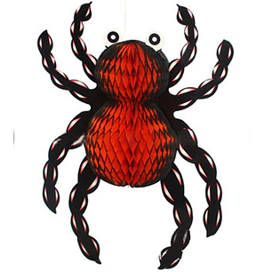 ADORNO DE PAPEL HALLOWEEN ARAÑA C/U               
