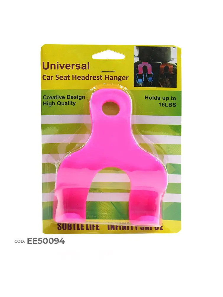 GANCHO DE PLASTICO PARA COCHES C/U 2