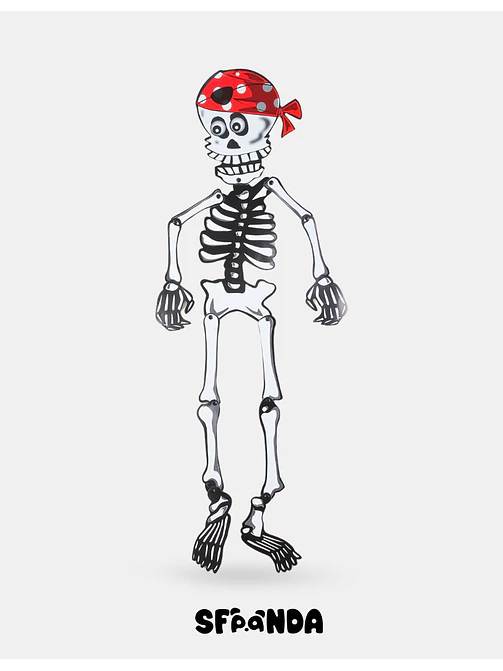 ADORNO DE PAPEL HALLOWEEN CALAVERA C/U             1