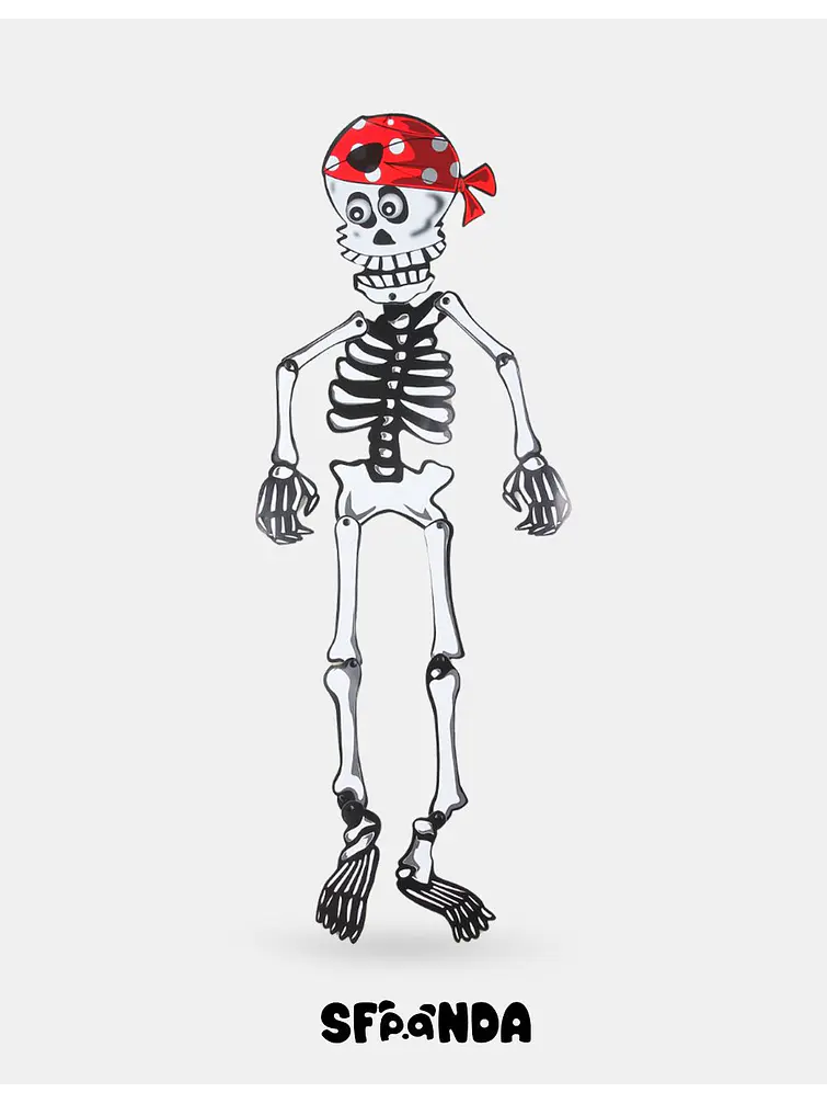 ADORNO DE PAPEL HALLOWEEN CALAVERA C/U             1