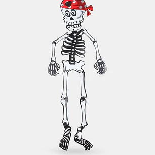 ADORNO DE PAPEL HALLOWEEN CALAVERA C/U            