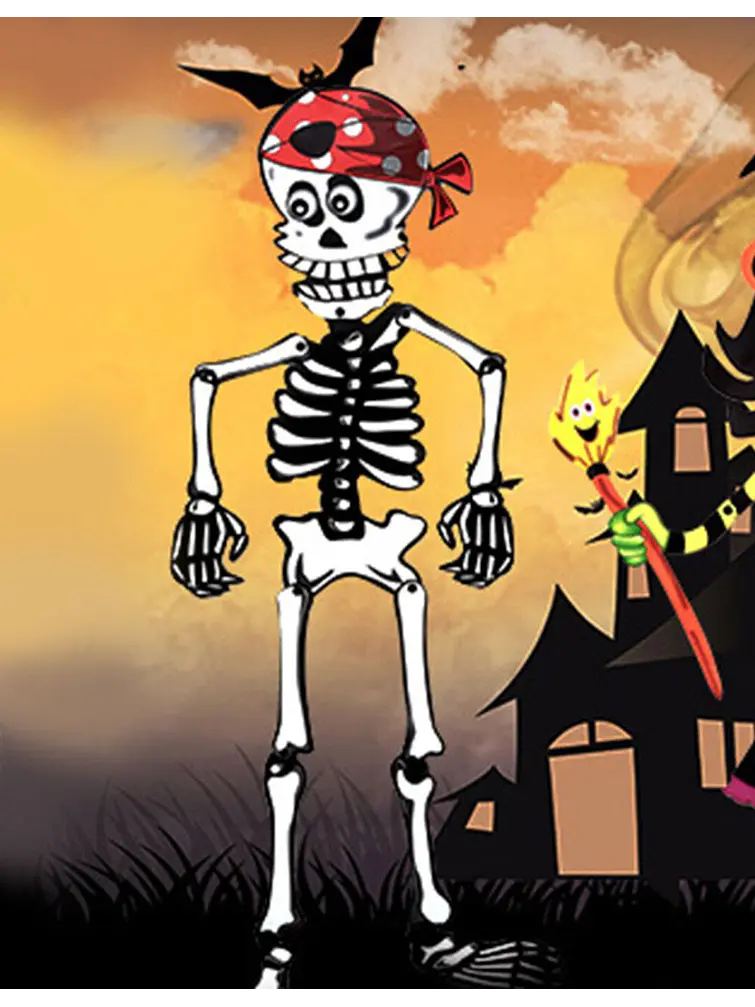 ADORNO DE PAPEL HALLOWEEN CALAVERA C/U             2