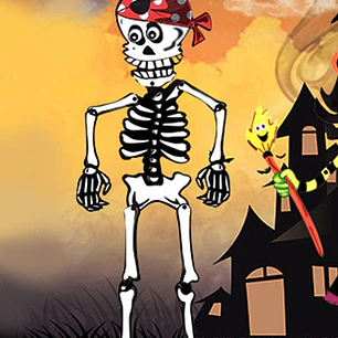 ADORNO DE PAPEL HALLOWEEN CALAVERA C/U            