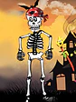 ADORNO DE PAPEL HALLOWEEN CALAVERA C/U             - Miniatura 2