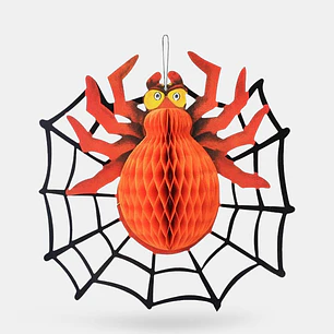 ADORNO DE PAPEL HALLOWEEN TELARAÑA C/U            