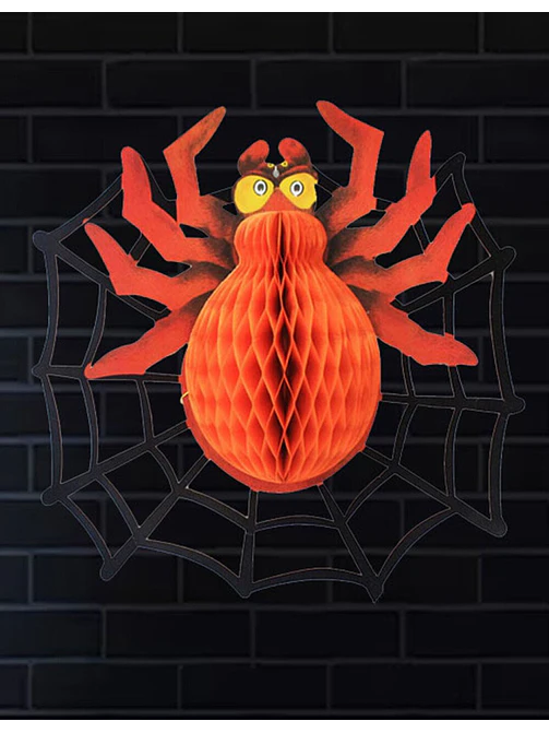 ADORNO DE PAPEL HALLOWEEN TELARAÑA C/U             2