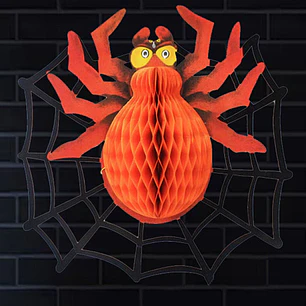 ADORNO DE PAPEL HALLOWEEN TELARAÑA C/U            