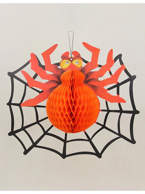 ADORNO DE PAPEL HALLOWEEN TELARAÑA C/U             3