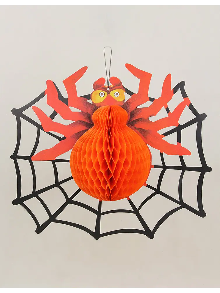 ADORNO DE PAPEL HALLOWEEN TELARAÑA C/U             3