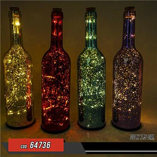  VELADOR LED BOTELLA 7.5*30 C/U