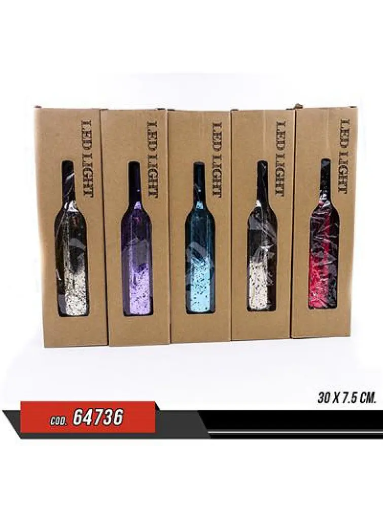  VELADOR LED BOTELLA 7.5*30 C/U 3