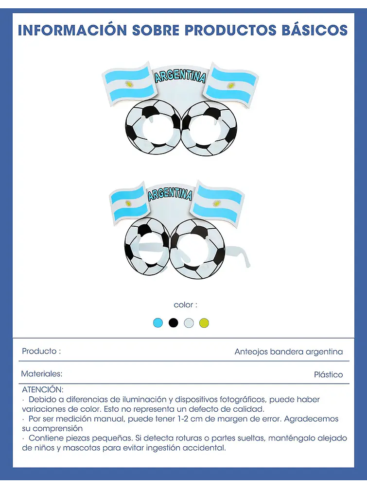 LENTES ARGENTINA C/U 4