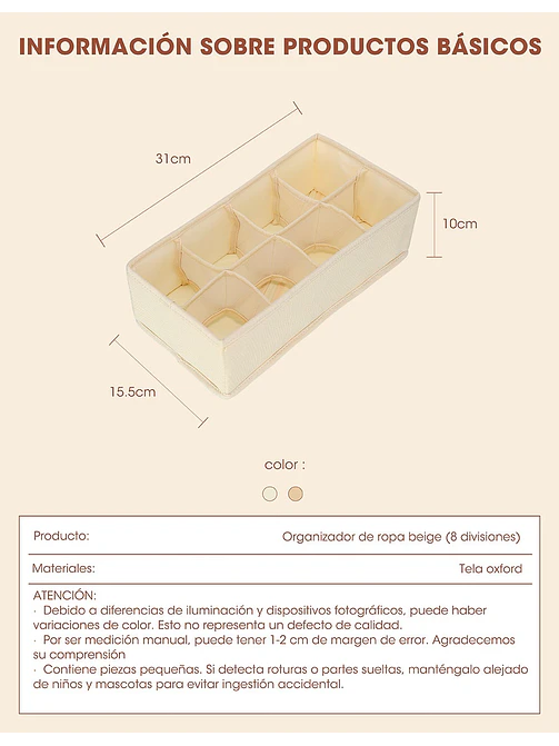 ORGANIZADOR C/U 6