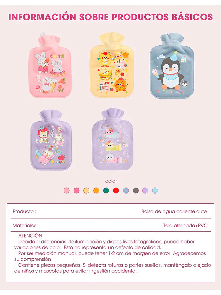 BOLSA DE AGUA CALIENTE C/U 10