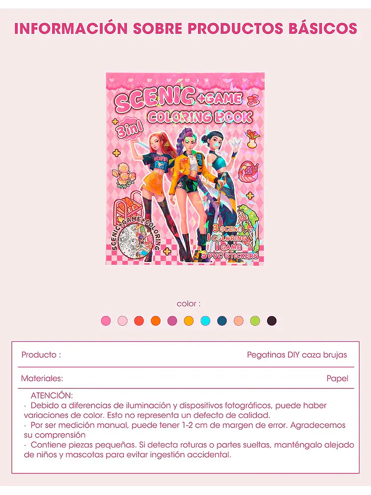 LIBRO DE STICKERS C/U 6