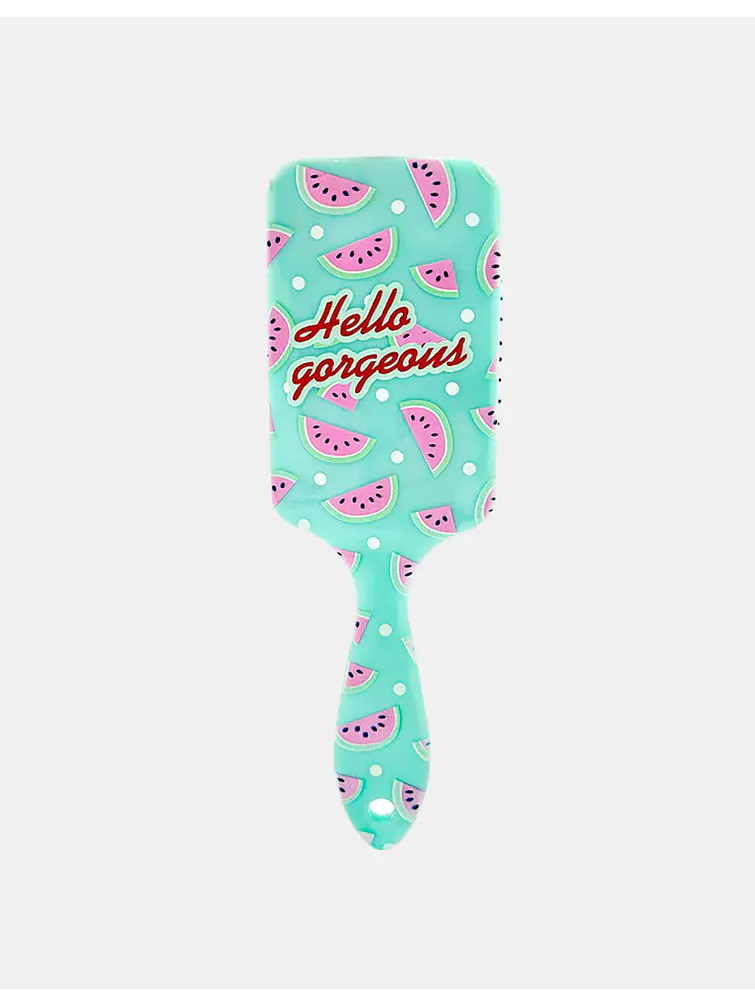 CEPILLO PARA CABELLO VERDE CON ESTAMPADO C/U       2