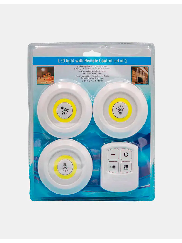 LUZ LED A CONTROL REMOTO C/U                       1