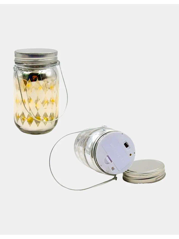 VELADOR LED TARRO DE VIDRIO C/U 2