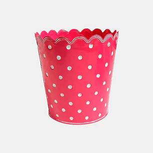 OFERTA - MACETA METÁLICA CON LUNARES C/U