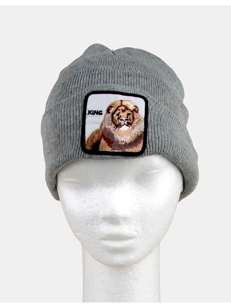 GORRO DE TELA CON ESTAMPA DE LEON C/U              1
