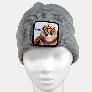 GORRO DE TELA CON ESTAMPA DE LEON C/U             